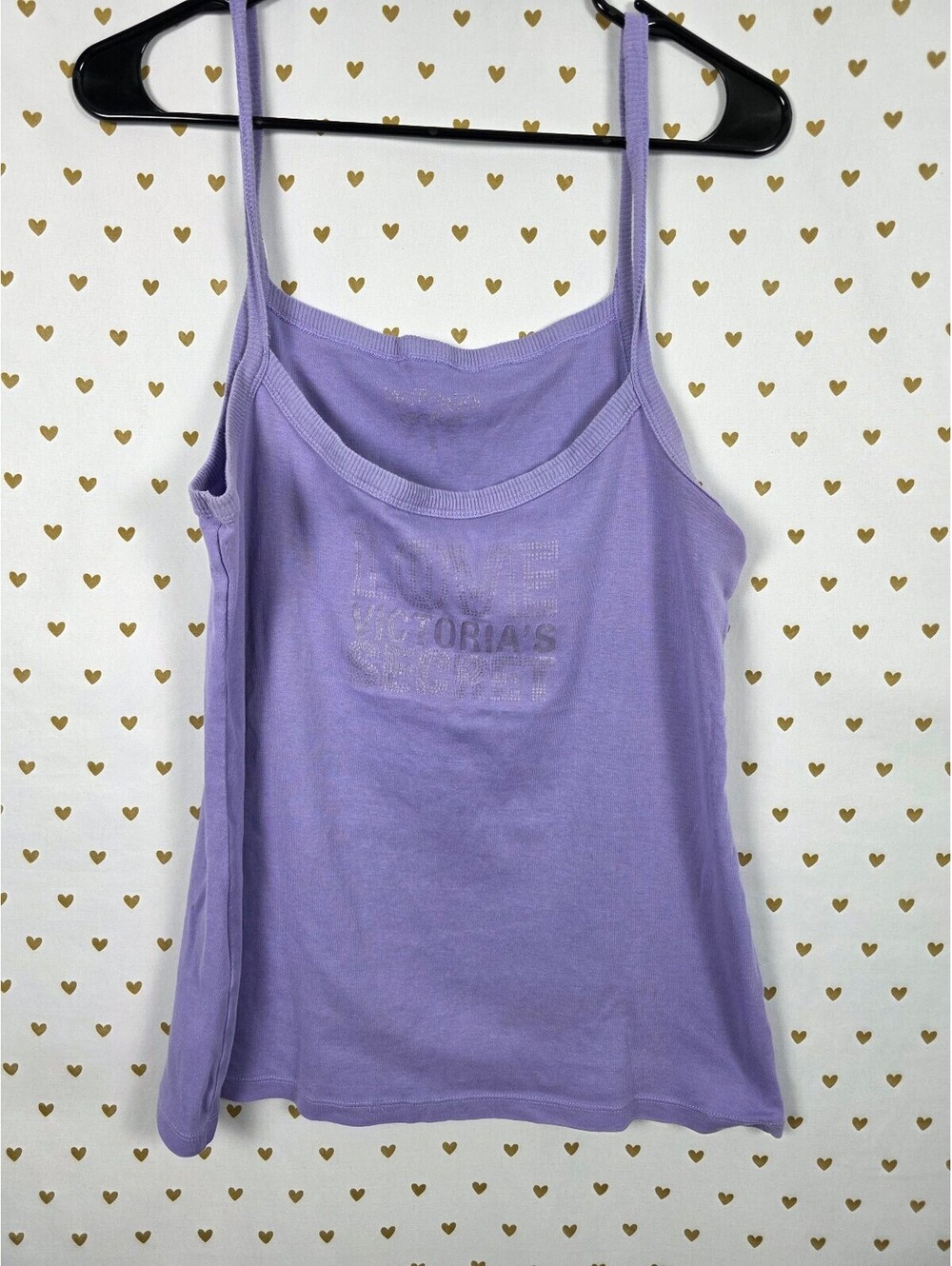 Victorias Secret VINTAGE y2k LOVE Tank Top MEDIUM Purple